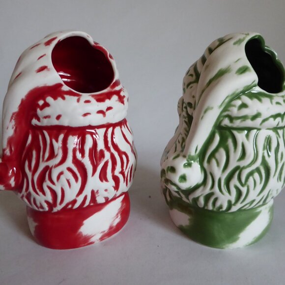 NEW 2020 LOST TEMPLE TRADERS SHRUNKEN SANTA CLAUS HEAD CERAMIC TIKI MUG SET - Picture 7 of 13